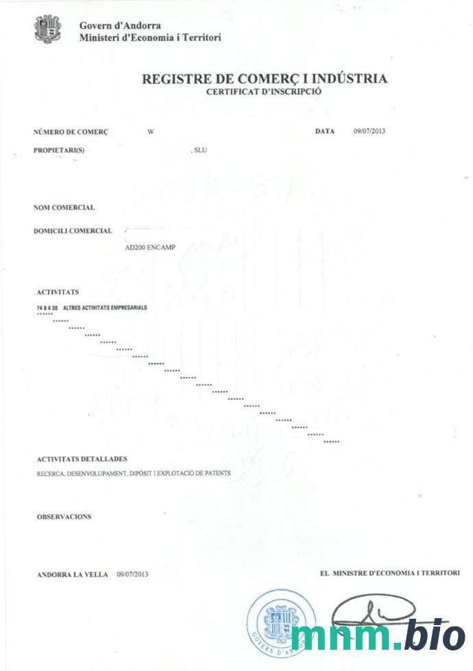Andorska Rejestracja handlowa i przemysłowa w formacie Word i PDF